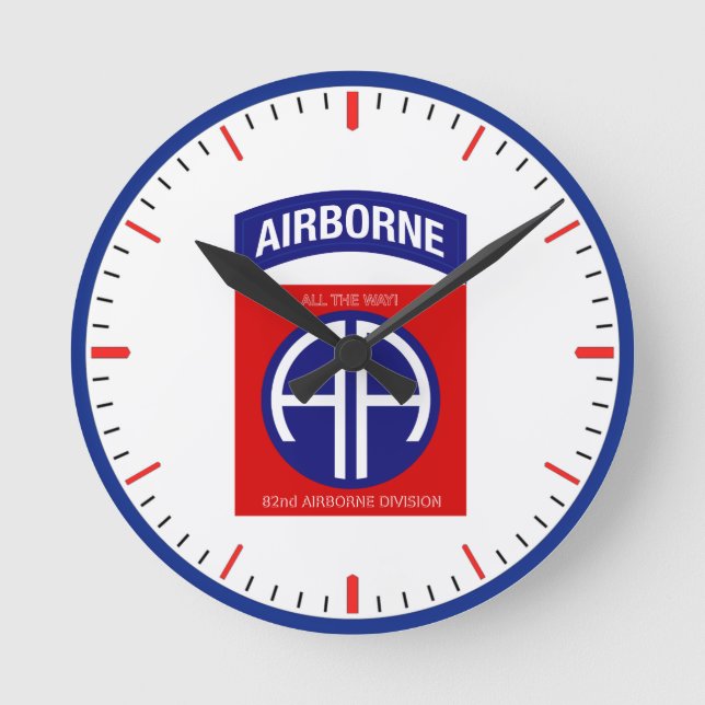 Army 82nd Airborne Division Round Clock (Front)