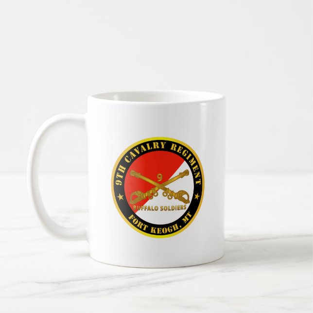 Army - 9th Cavalry Regiment - Fort Keogh,  MT - Bu Coffee Mug (Left)