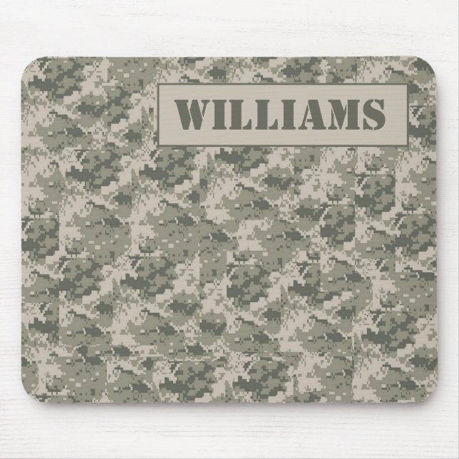 ARMY ACU Camoflauge Digital Personalised Mousepad (Front)