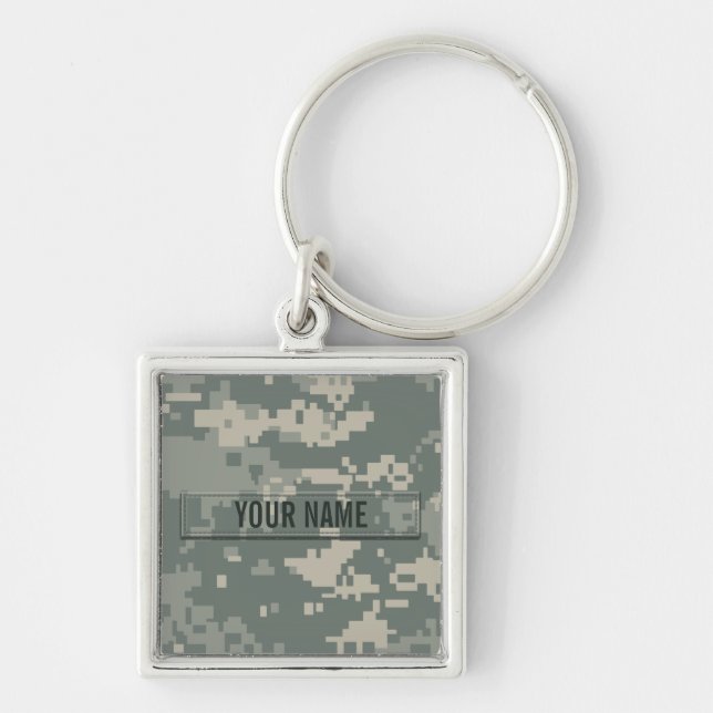Army ACU Camouflage Customisable Key Ring (Front)