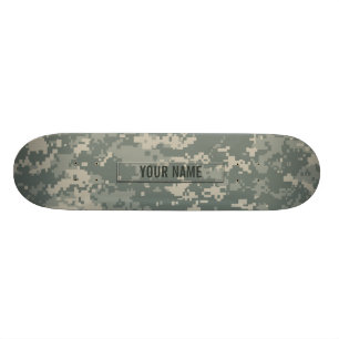 Army ACU Camouflage Customisable Skateboard