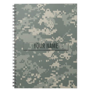 Army ACU Camouflage Customizable Spiral Notebook