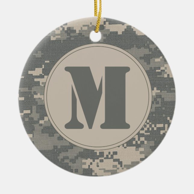 ARMY ACU Digital Camo Camouflage Pattern Ornament (Front)