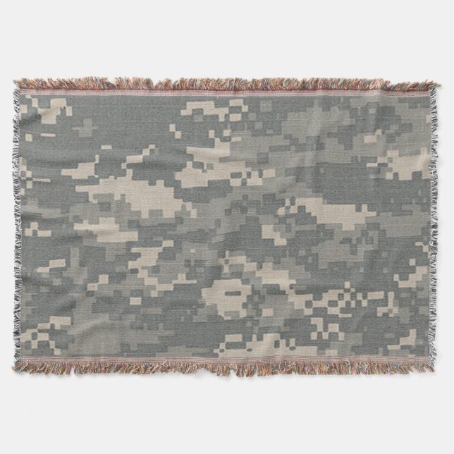 ARMY ACU Digital Camo Camouflage Throw Blanket (Front)