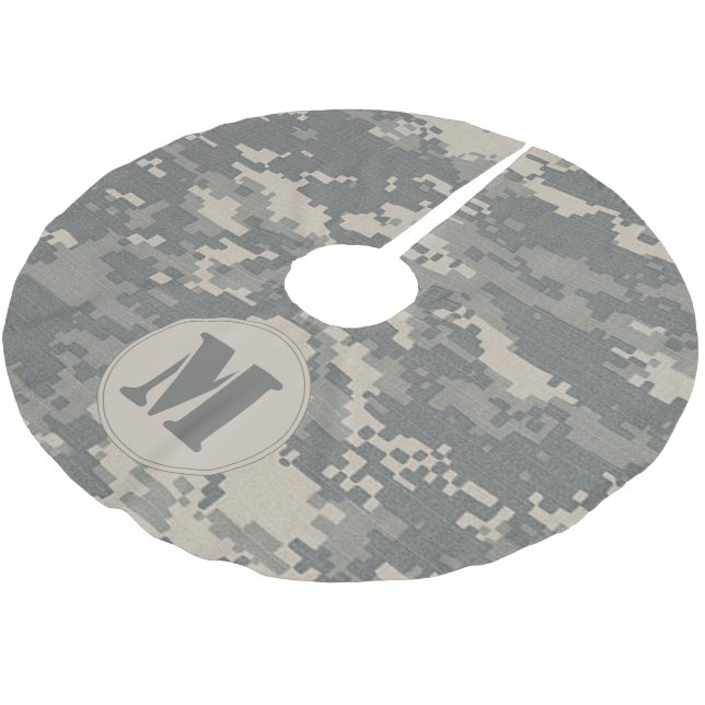 ARMY ACU Digital Camo Christmas Tree Skirt (Angled)