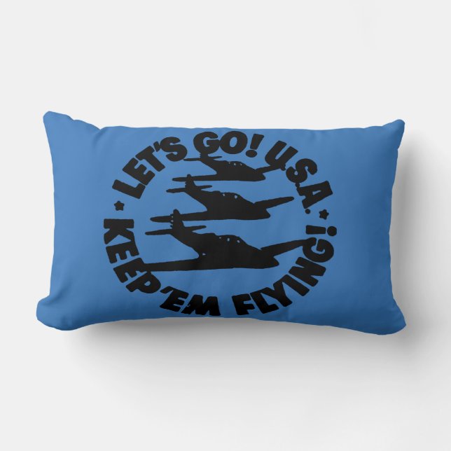 Army Air Corps Poster, 1941 Lumbar Cushion (Front)