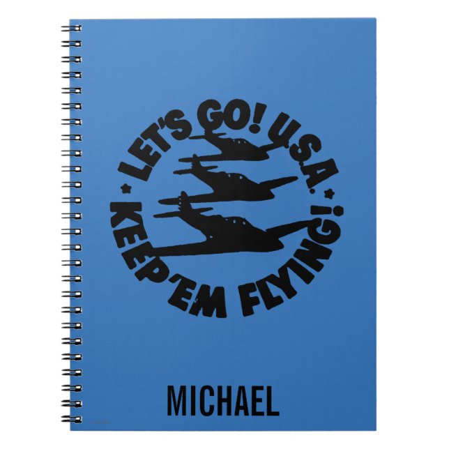 Army Air Corps Poster, 1941 Spiral Notebook (Front)