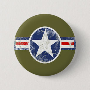 Army Air Corps Vintage 6 Cm Round Badge