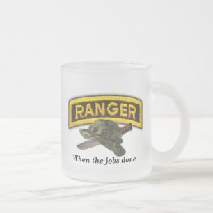 Army airborne rangers LRRPS recon LRS Frosted Glass Coffee Mug