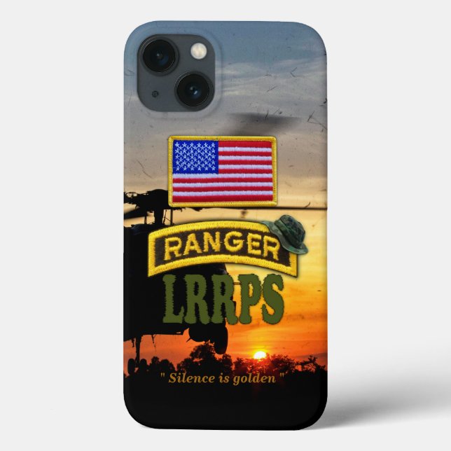 Army airborne rangers LRRPS veterans vets tab Case-Mate iPhone Case (Back)