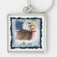 Army American Flag & Eagle