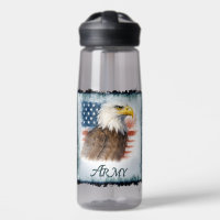 Army American Flag & Eagle