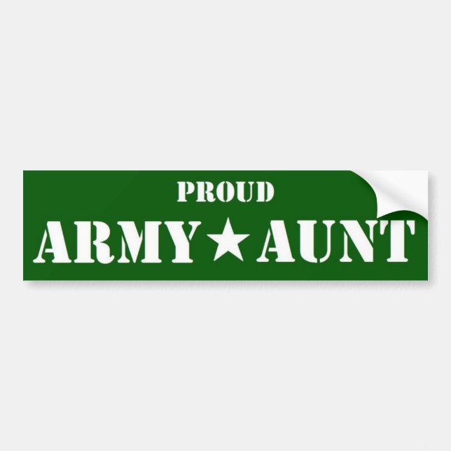 Army Aunt green Bumper Sticker (Front)