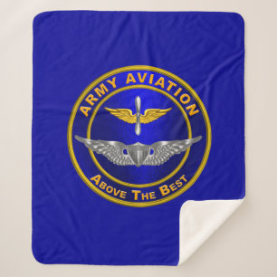 Army Aviation Wings Sherpa Blanket