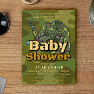Army Baby Shower Invitation