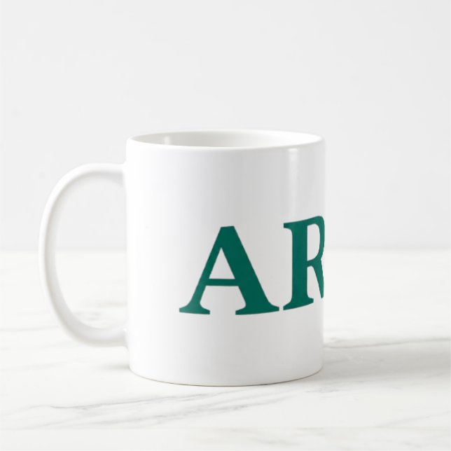 Army Bold Typography Military Style Minimal Text  Coffee Mug (Left)