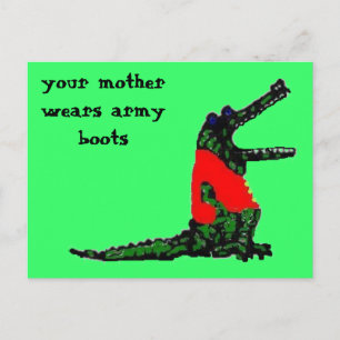 army boots postcard