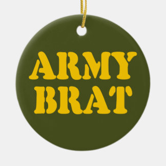 ARMY BRAT CERAMIC TREE DECORATION