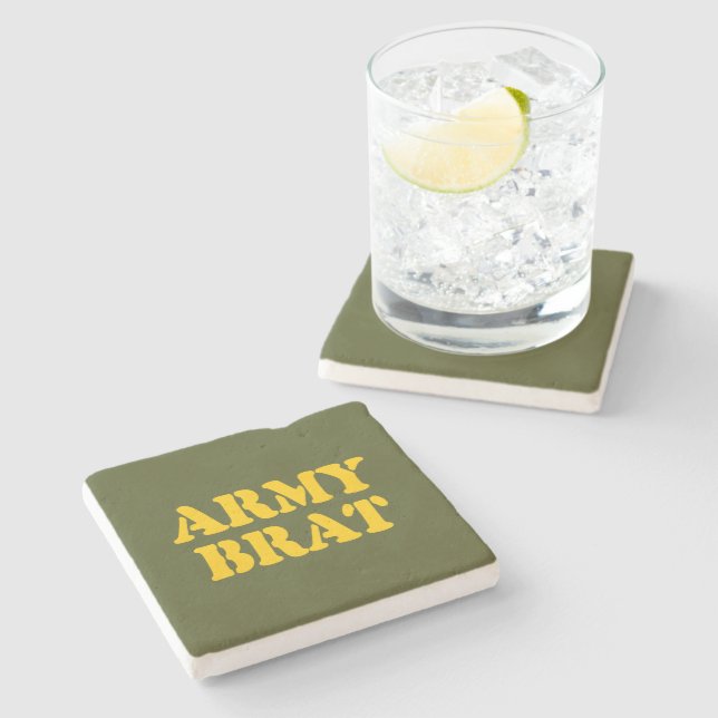 ARMY BRAT STONE COASTER (Side)