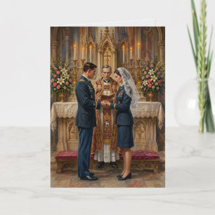 Army Bride and Groom Wedding Invitation