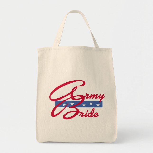 Army Bride T-shirts and Gifts Tote Bag (Front)
