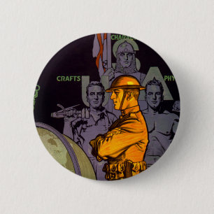 Army Builds MEN 6 Cm Round Badge