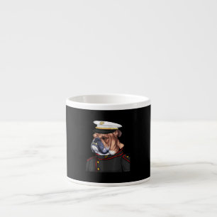 Army Bulldog Military Armed Dog Dad Mum Gift Espresso Cup