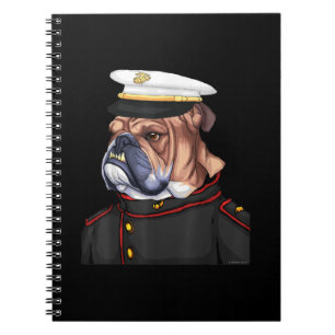 Army Bulldog Military Armed Dog Dad Mum Gift Notebook