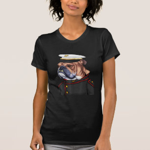 Army Bulldog Military Armed Dog Dad Mum Gift T-Shirt