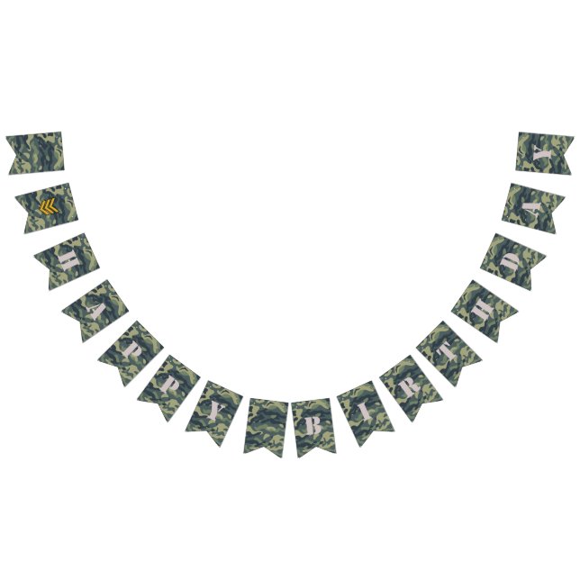 Army bunting flag, boy birthday bunting  (All)