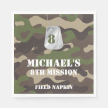 Army Camo Birthday Party Napkins