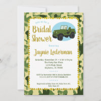 Army Camo Bridal Shower Invitation