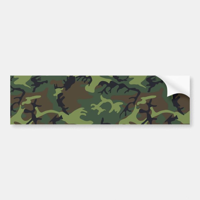 Army Camo Bumper Sticker (Front)