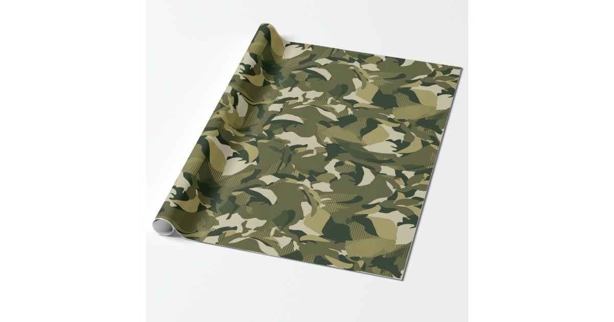 Army Camo Pattern Wrapping Paper 