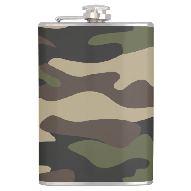 Army Camouflage  Flask (Front)