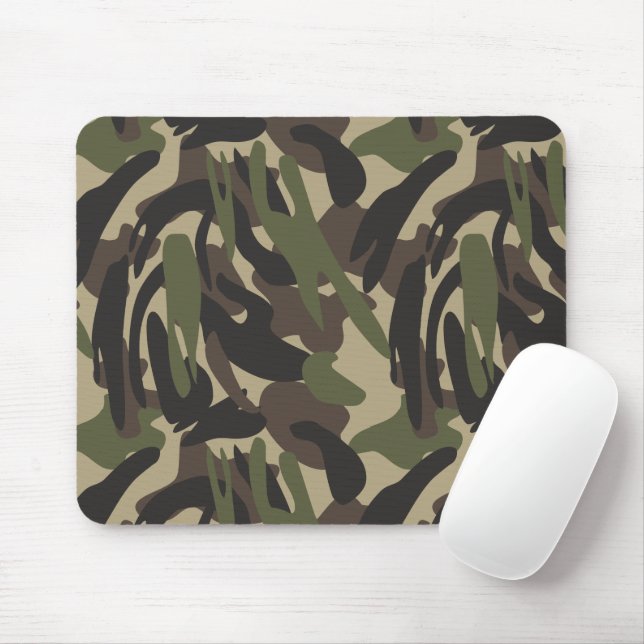 Army Camouflage  Mouse Pad (With Mouse)