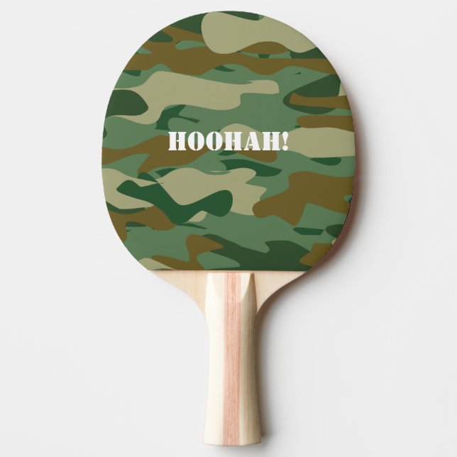 Army camouflage ping pong paddle for table tennis (Front)