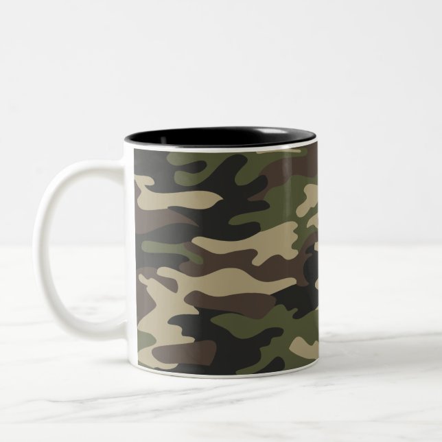 Army Camouflage Two-Tone Coffee Mug (Left)