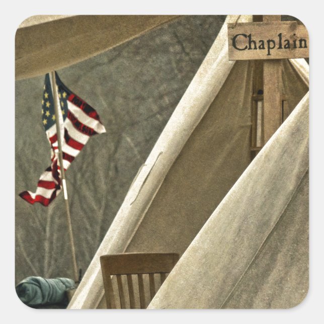 Army Chaplain Square Sticker (Front)
