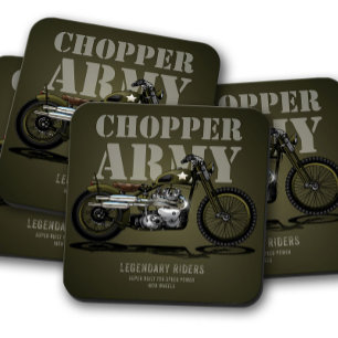 Army Chopper Bike Coaster   Motorcycle Coaster Set
