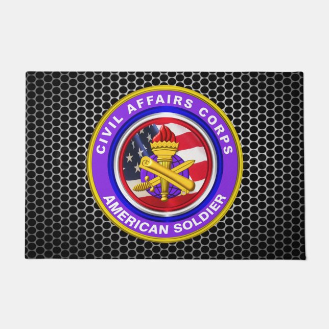 Army Civil Affairs Veteran  Doormat (Front)