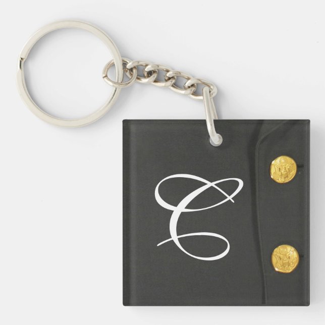 ARMY Class A Uniform Dress Greens Key Chain (Front)