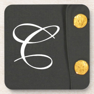 ARMY Class A Uniform Dress Monogram Drink Coaster