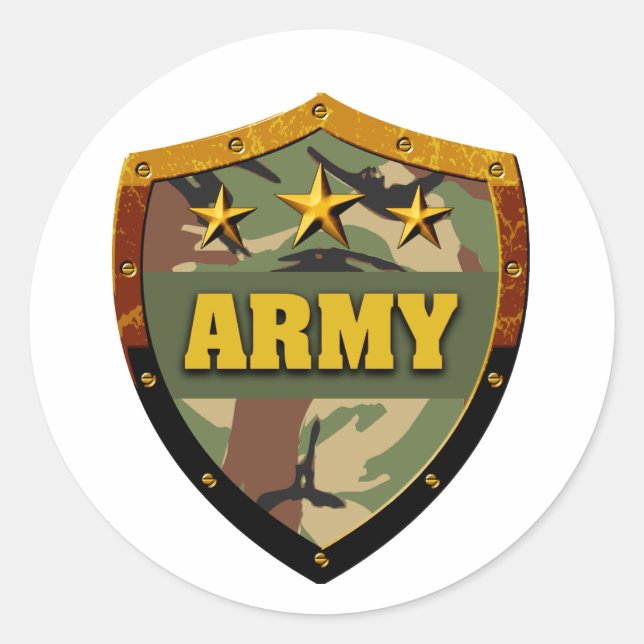 Army Classic Round Sticker (Front)
