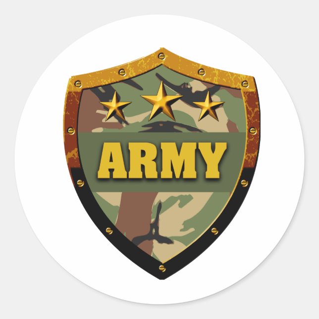 Army Classic Round Sticker (Front)