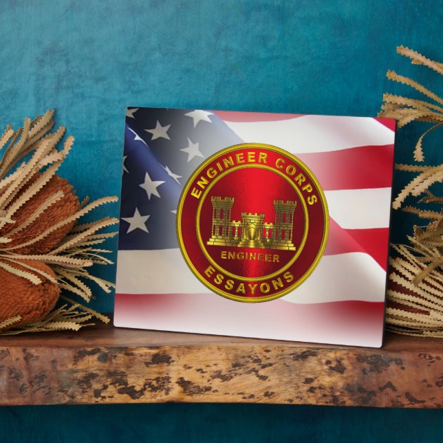 Army Combat Engineer Veteran Plaque (Side)