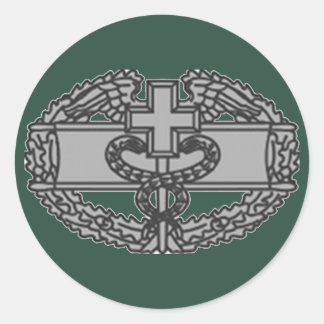 Army Combat Medical Badge Classic Round Sticker