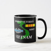 "Army Combat Veteran" Vietnam Veteran Coffee Mugs