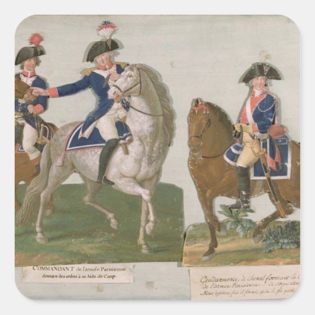 Army Commander and an Officer Square Sticker (Front)