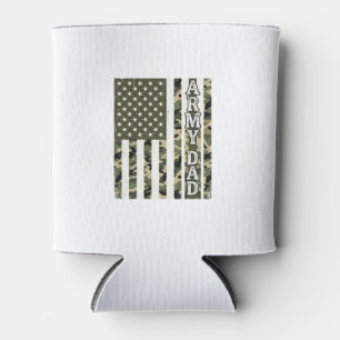 Army Dad Camo American Flag Vintage Shirt Design_1 Can Cooler
